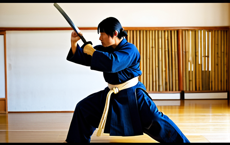 Focused Kendo Practice**
"A kendoka (kendo practitioner) in full bogu (kendo armor), mid-swing during kiri-kaeshi practice in a brightly lit dojo, focused expression, demonstrating proper form and posture, motion blur on the shinai (bamboo sword) indicating speed, other students practicing in the background, wooden floors, safe for work, appropriate content, fully clothed, professional, perfect anatomy, correct proportions, natural pose, well-formed hands, proper finger count, natural body proportions, clean and sharp image."
**