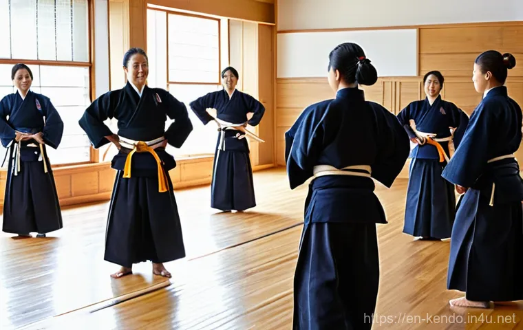 검도 도장 위치 비교 - **Prompt:** A bright and welcoming Kendo dojo with polished wooden floors and large windows allowing...