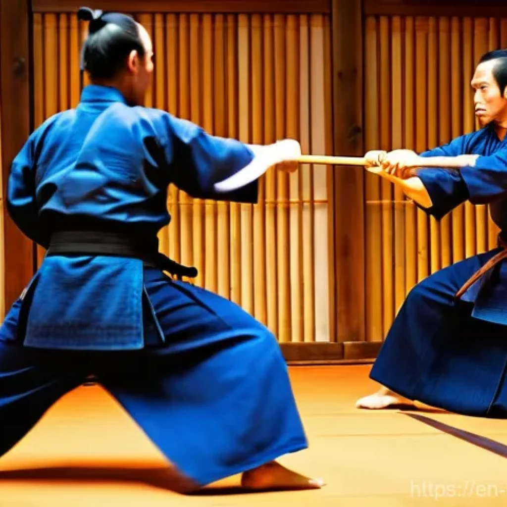 검도와 체중 조절 - **Image Prompt 1: Dynamic Kendo Warrior in Action**
A dynamic, full-body shot of a Kendo practit...