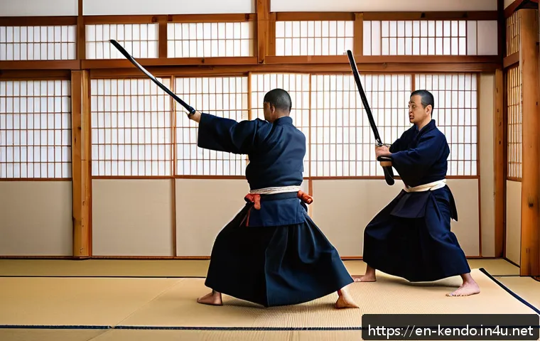검도 유명 도장 추천 - A serene traditional kendo dojo interior with polished wooden floors and tatami mats, natural light ...