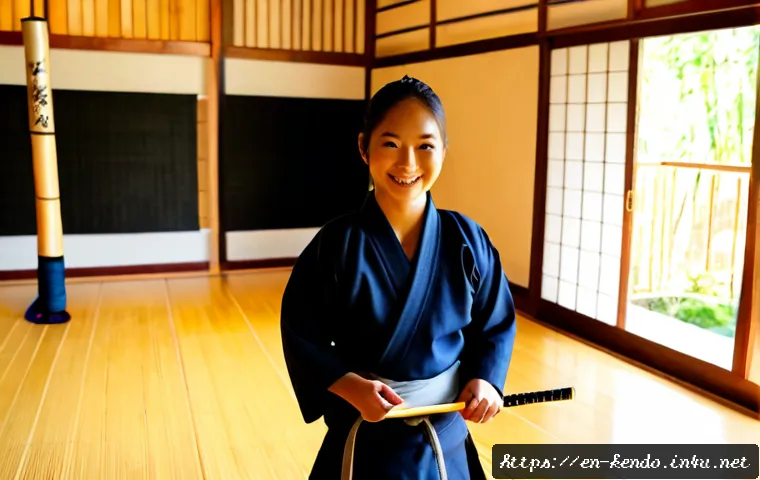 검도 스승의 날 감사 편지 - Photorealistic kendo student in clean traditional practice uniform respectfully presenting a handwri...